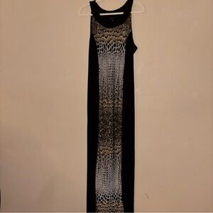 AB Studio Maxi Dress  Animal Print Panel Size XL